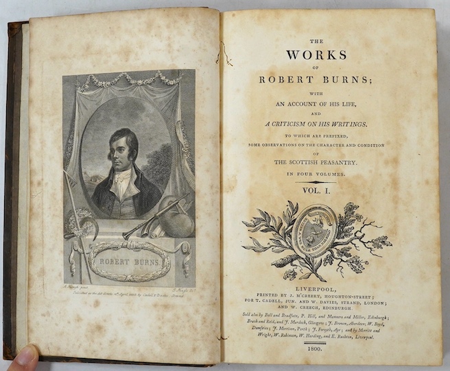 Burns, Robert -The Works of .....with an Account of His Life, and a Criticism of His Writings....(and) some observations on the character and condition of the Scottish peasantry. (new edition), 4 vols. portrait frontis.,